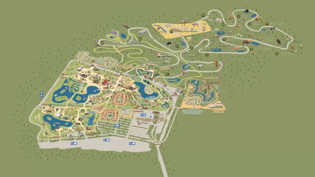 Serengeti-Parkplan gesamt