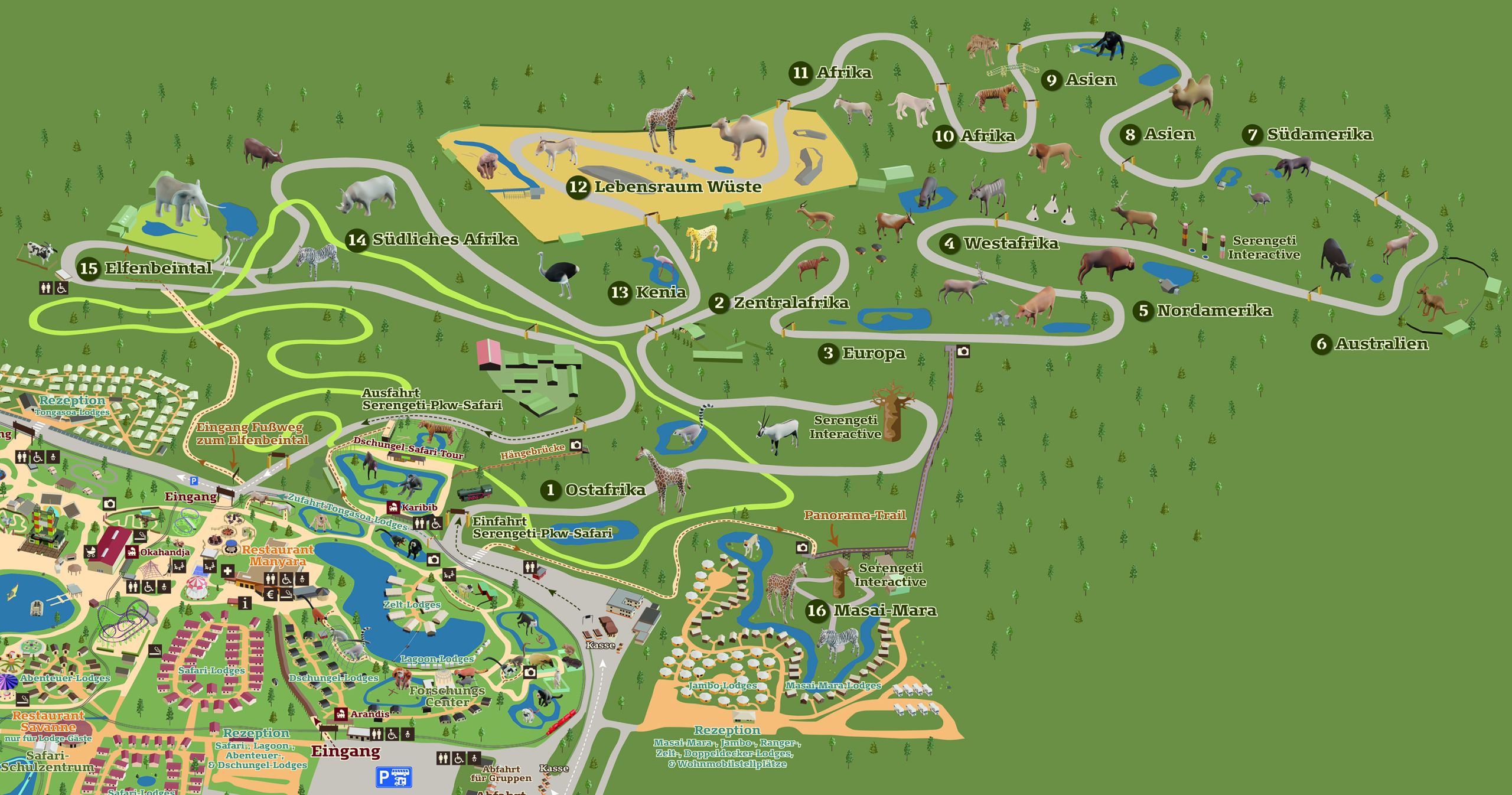 Parkplan Tierpark