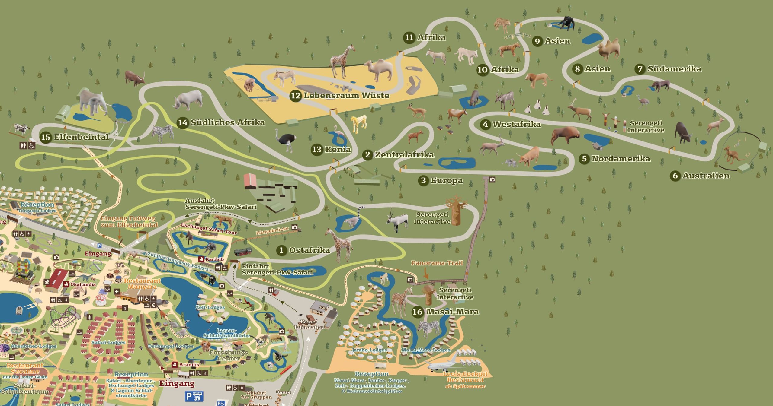 Parkplan Tierpark