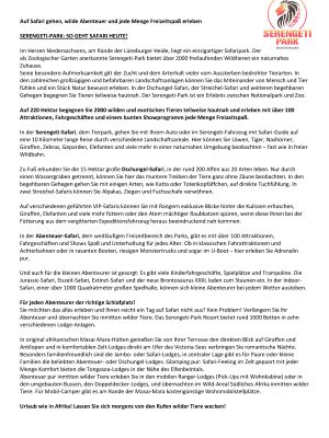 Serengeti-Park Info 2025