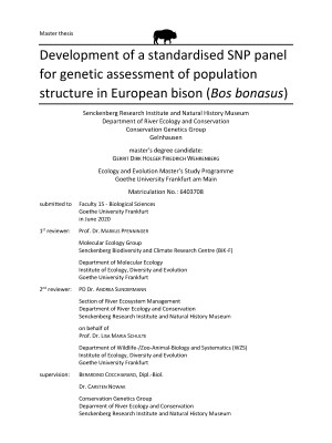 Wehrenberg-2020_Development-of-a-standardised-SNP-panel-for-genetic-assessment-of-population-structure-in-European-bison-Bos-bonasus_Master-thesis Wehrenberg-2020_Development-of-a-standardised-SNP-panel-for-genetic-assessment-of-population-structure-in-European-bison-Bos-bonasus_Master-thesis