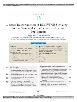 Stress Responsiveness of BDNFTrkB Signaling in the Neuroendocrine System and Future Implications Stress Responsiveness of BDNFTrkB Signaling in the Neuroendocrine System and Future Implications