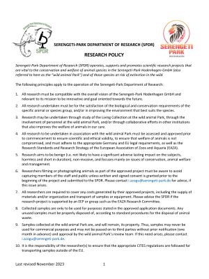 SPDR Research policy SPDR Research policy