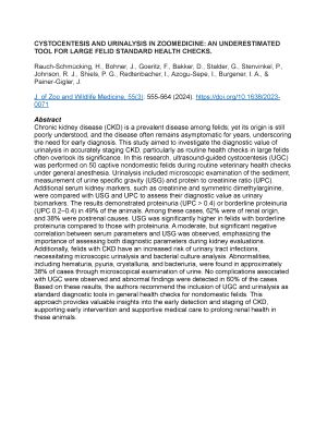 CYSTOCENTESIS AND URINALYSIS IN ZOOMEDICINE CYSTOCENTESIS AND URINALYSIS IN ZOOMEDICINE